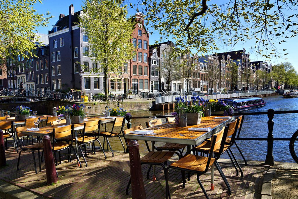 Amsterdam Cafe in spring
